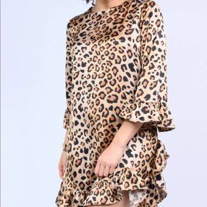 Uncle Frank M Leopard Print Mini Dress